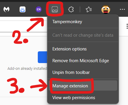Open Extension management Edge